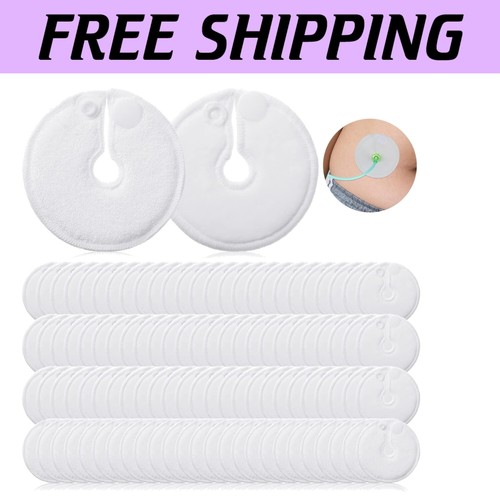Gentle G Tube Pads with Convenient Button Design - 100 Pack for Caregivers