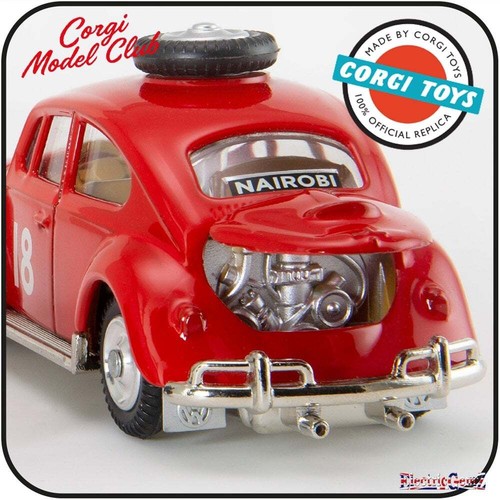 Corgi Model Club 256 VW Beetle 1200 in East African Safari Trim with Rhinoceros - Picture 4 of 4