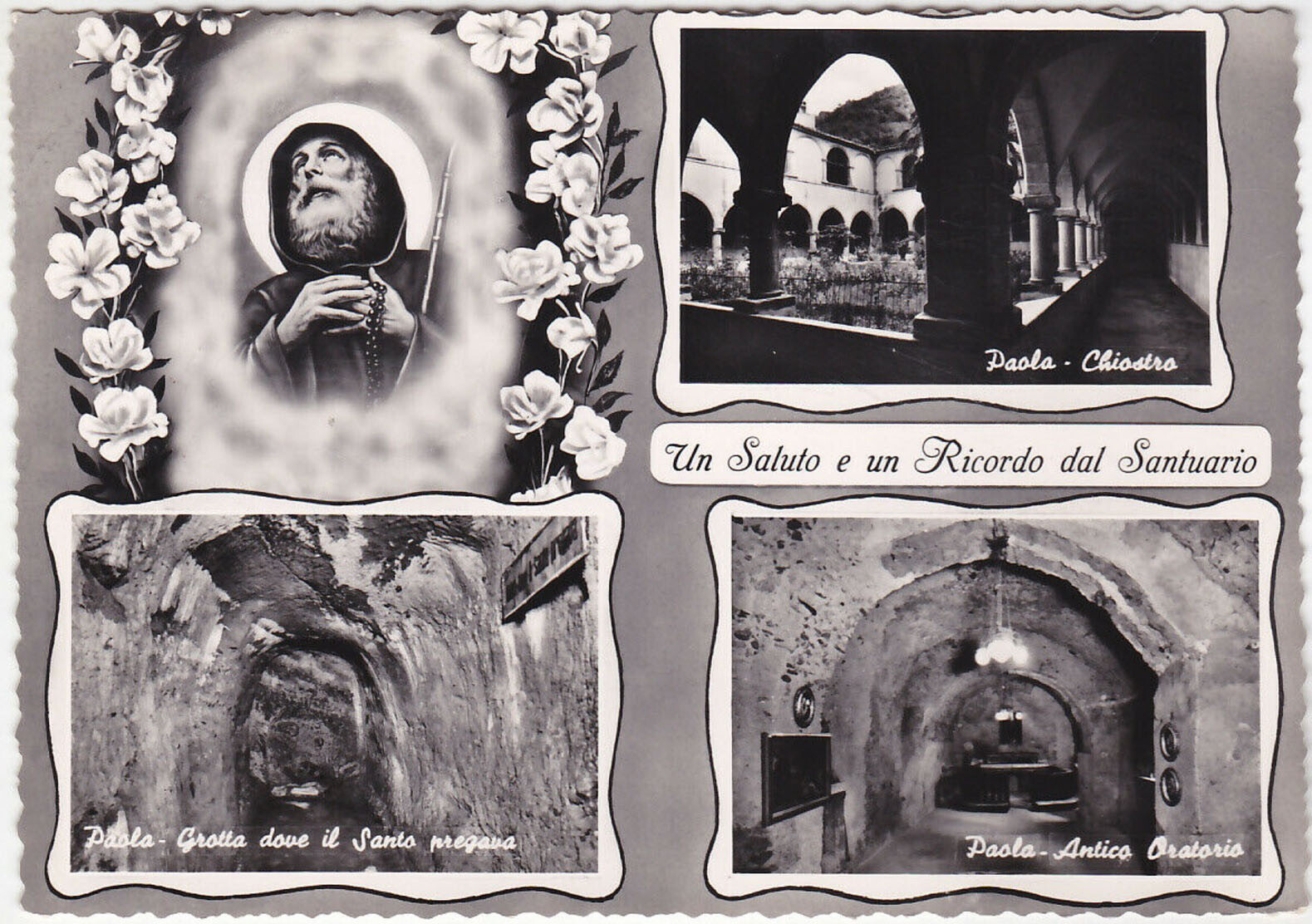 PAOLA - COSENZA - UN SALUTO DAL SANTUARIO - VEDUTINE - VIAGG. 1958 -32950-