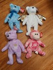 Ty Beanie Baby's Lot of 4,  Sunset, Yours Truly, Halo II, 1999 Holiday Teddy — photo 1