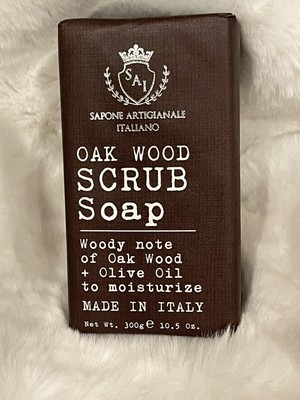 Sapone Artisanal Italian Soap Oak Wood Scrub Bar Soap 10.5 oz Each NEW! MEN SOAP