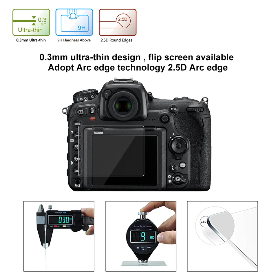 For Nikon D800/D600/D610/D7100/D7200/D750 Tempered Glass Screen Protector Film - Image 4 of 4
