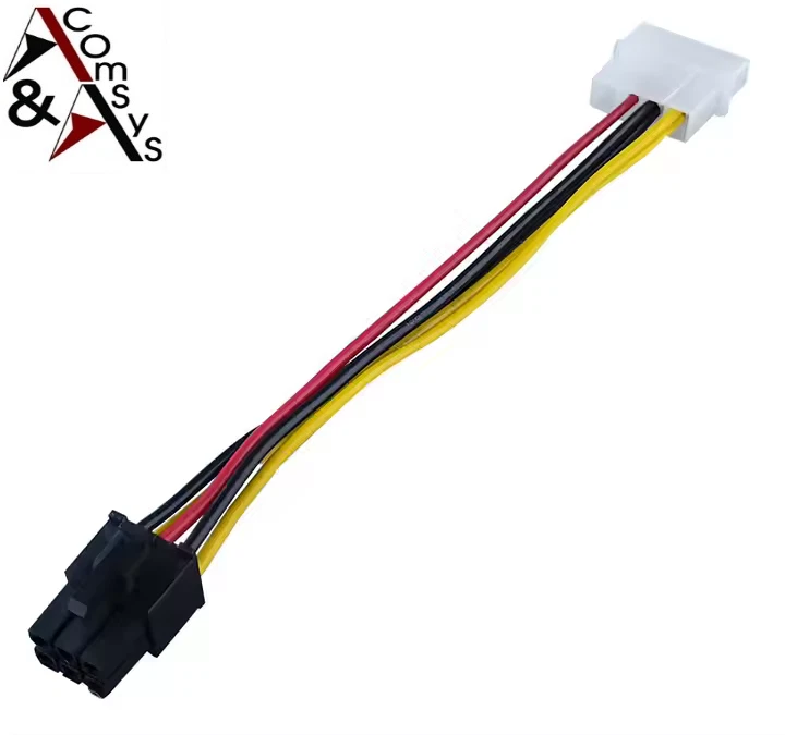 Adapter Kabel 4Pin Molex IDE auf 6 Pin PCI-E PCI Express Stromkabel Grafikkarte - Bild 2 von 4