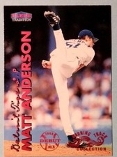1999 Fleer Tradition Warning Track #321W Matt Anderson Detroit Tigers MLB Debut