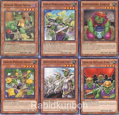Yugioh Goblin Set - Scrounging Decoy Squad Marauding Pothole Elite Attack Force