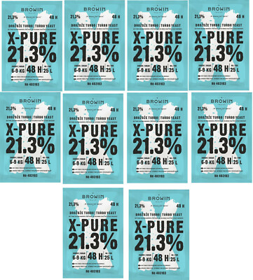 10x Turbohefe 48h   X-Pure 21,3% 48h - 135g  Gärhefe Hefe NEUHEIT !! Das beste!!