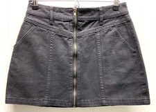 Women's Pacsun Black Jean Skirt with Front Zipper - Size 26