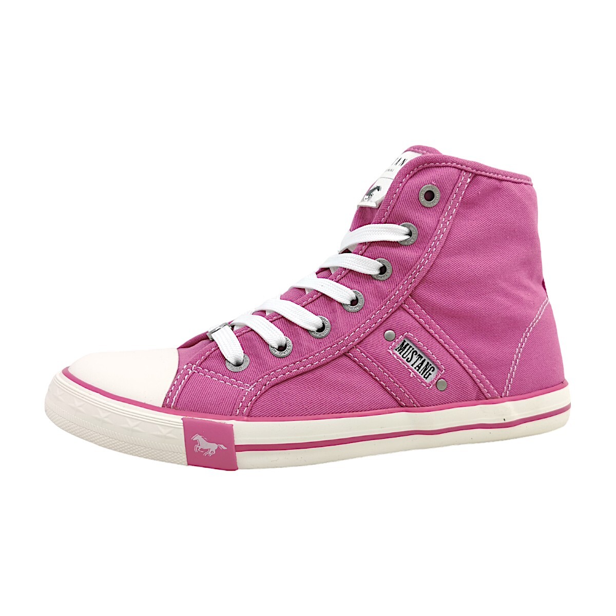 Высокие спортивные кроссовки Mustang Damenschuhe Schnrschuhe Rosa Freizeit 12390₽