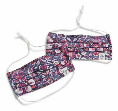 Vera Bradley Face Masks 2 Pack Cotton Pleated Mask Magenta Medallion Floral