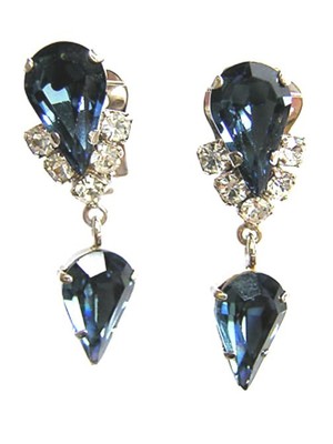 Boucles D'Oreilles à Clip Strass Rouge Cristal - 18x18 Mm | Pour Oreilles Non Percées | Cadeau Élégant