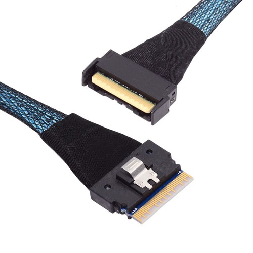 NFHK PCI-E 5.0 Mini Cool Edge IO MCIO PCI-E 4i 38Pin Mannetje naar MCIO 4i SFF-TA-1016 Verlengkabel 50cm