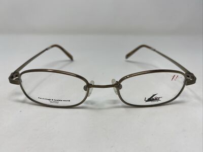 Leader Max LM204 Root Beer 47-19 130 Brown Metal Full Rim Eyeglasses Frame &N69