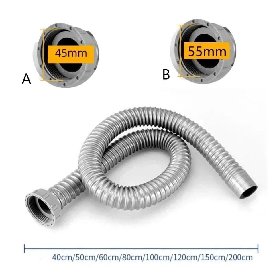 Universal Sink Basin Water Drain Pipe Drain Strainer Waste Hose