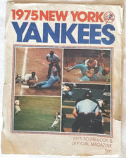 1975 NY Yankees SCOREBOOK AND OFFICIAL MAGAZINE - Last Year at Shea Stadium