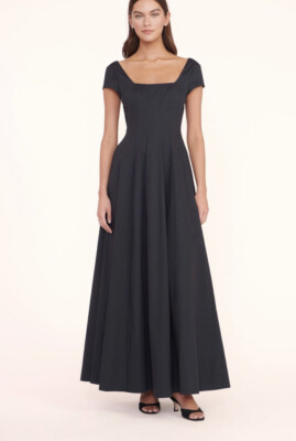 staud black maxi dress STAUD Silhouette Long-Sleeve Maxi Dress - Black main image 1