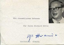 Karl Heinz Stroux autograph, German actor, film and theatre director