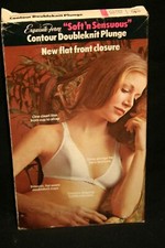 34C VTG 70s NOS Nylon FRONT CLOSE Bra Soft'n Sensuous Exquisite Form P3489 NIB