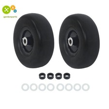 2-pack 9x3.50-4 Lawnmower Tire And Wheel Assembly Pu Flat Solid Tires Black 2-pack 9x3.50-4 Lawnmower Tire And Wheel Assembly Pu Flat Solid Tires Black