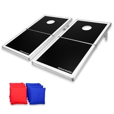 GoSports Regulation Size Cornhole Bean Bag Toss Tailgate Game Portable Aluminum