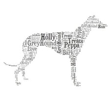 Personalised Greyhound Dog Lovers Word Art Print Great Gift 