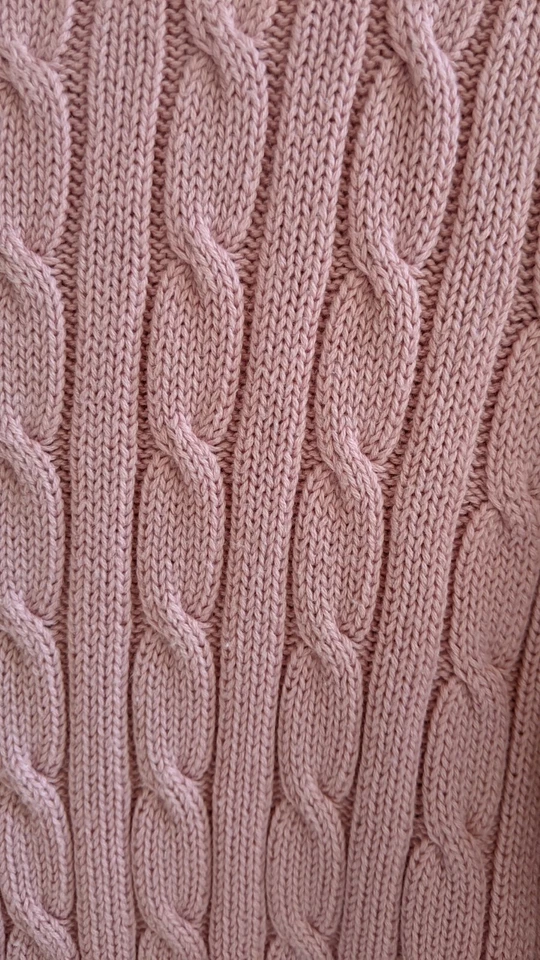 Suéter vintage para mujer talla Petite S PS hecho en Reino Unido tejido con cable preppy Foto 2 de 3