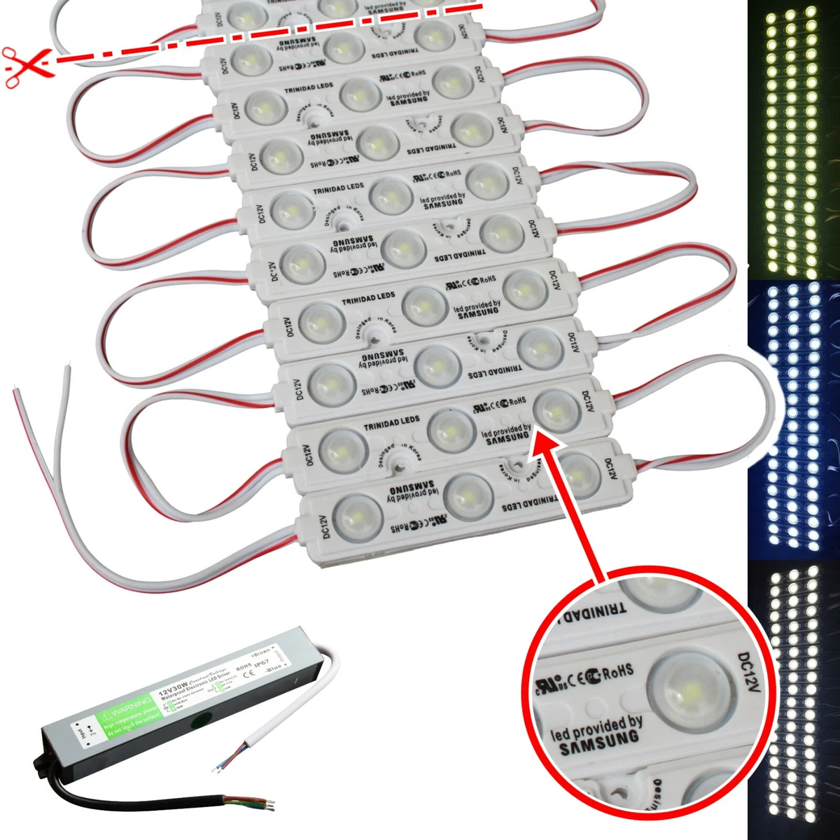 LED Module Samsung Chip Neutrawei White Supply 230V 12V