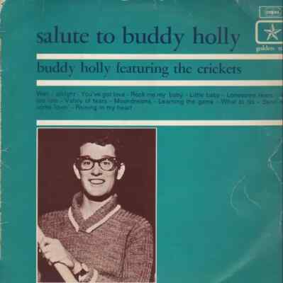 LP Buddy Holly Featuring The Crickets Salute To Buddy Holly NEAR MINT Coral