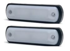 2 x feux de position LED blancs 12/24 V pour BUS VAN caravane boîte à chevaux...