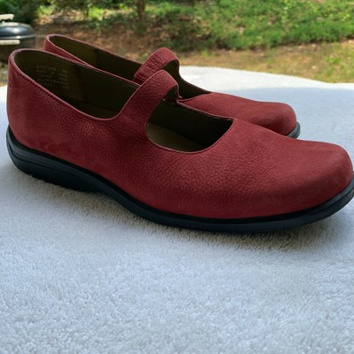 red suede mary jane shoes