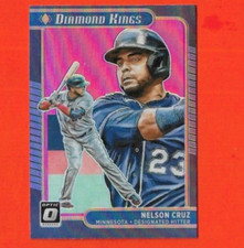 NELSON CRUZ 2021 Optic Holo Pink Prizm #6 Twins Diamond Kings
