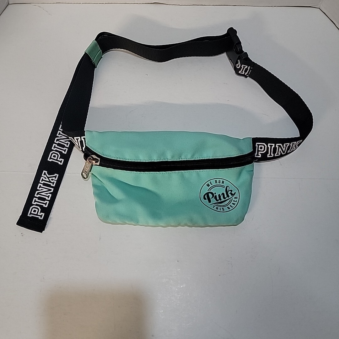Victorias Secret Pink Womens Fanny Pack Waist Belt Aqua Blue We