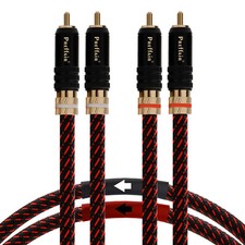 2PCS High Fidelity OCC Copper RCA Cable Car Audio & Video Interconnect  Cables