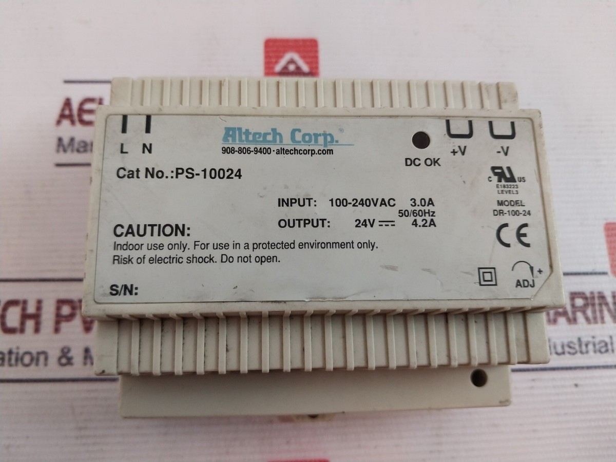 Altech PS-10024 Power Supply DR-100-24 50/60Hz | eBay