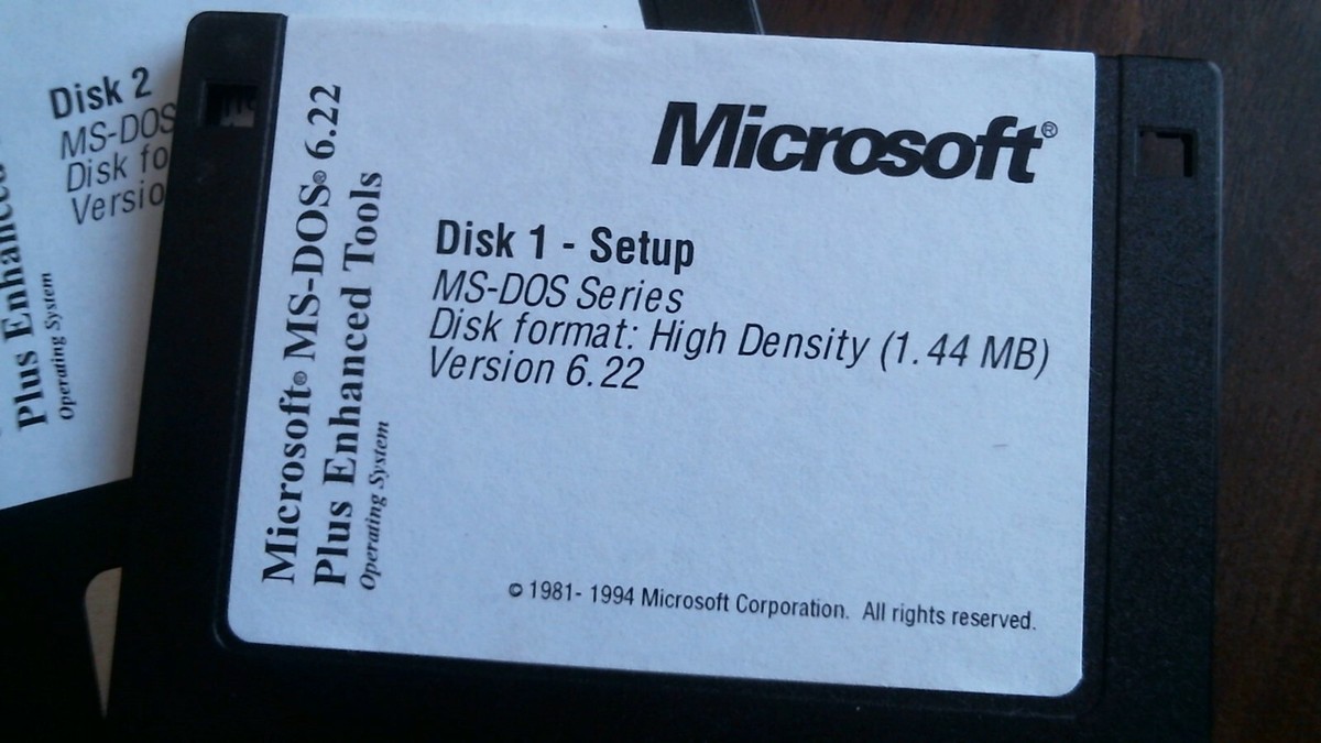 Microsoft MS-DOS 6.22 operating system floppy disks 3.5 inch | eBay