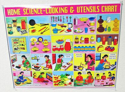 Novelty Home Cooking Poster Chart made in India, 28 x 22 inch unusual ...