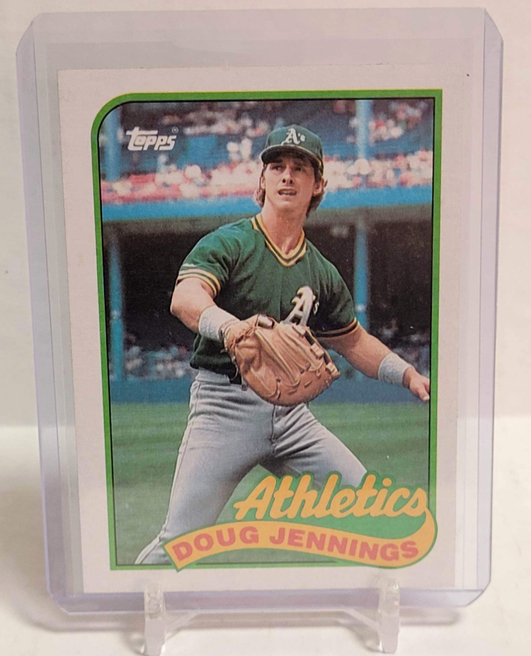 1989 Topps Oakland Athletics Baseball Card #166 Doug Jennings