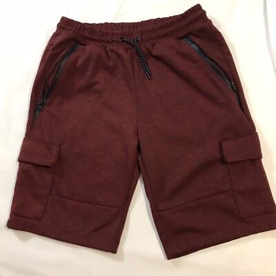 Southpole Sweat Shorts Mens Large Red Zip Pockets Drawstring