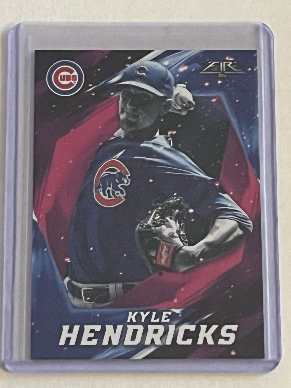 2017 Kyle Hendricks Topps Fire Magenta /25 