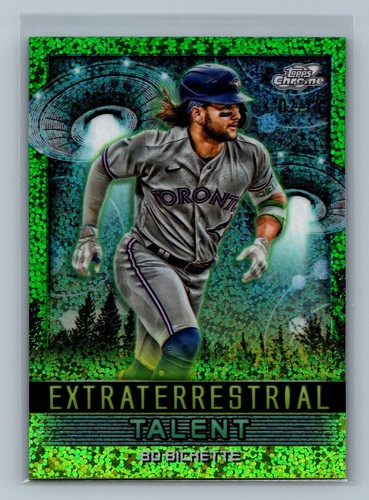 2024 Topps Chrome Cosmic Bo Bichette Extraterrestrial Talent Green Blue Jays /75