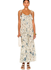 Ulla Johnson Maxi Dress Size S Relaxed Fit Beach Long White Boho Floral
