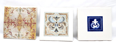 3 Unique Porcelain Bath Tiles
