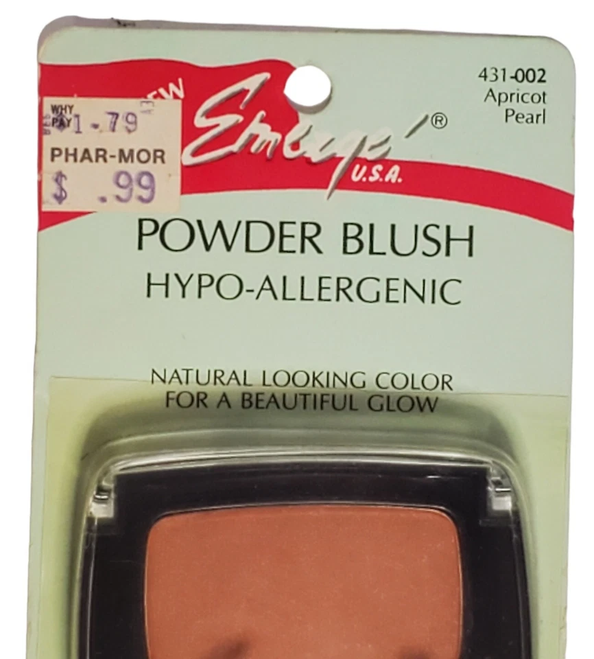 Винтажный Emerge порошок румяна абрикос жемчуг 431-002.12 унций 3,4 г новый из старых запасов - Изображение 2 из 4