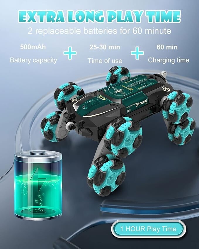ATHLERIA 8WD Gesture Sensing Rc Stunt Car Toys for Boy Age 8-13