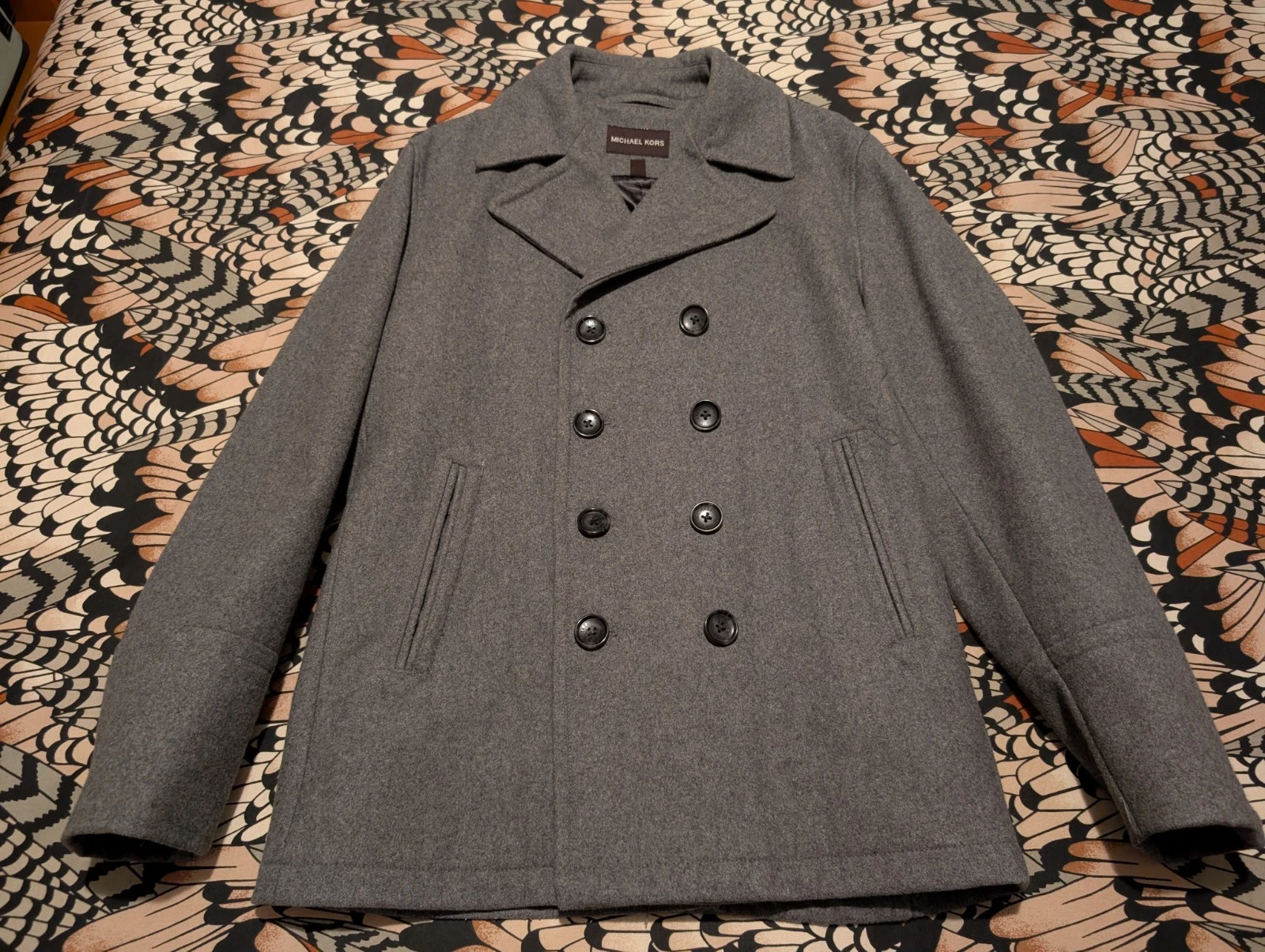 Men's Small Charcoal Gray Michael Kors Peacoat in Great Condition - product detail image 1