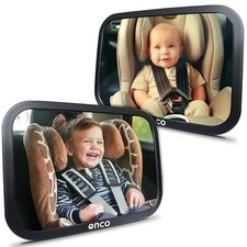 Pack Baby Car Seat Mirror Rear Facing Infant Headrest Mount Convex 360 View