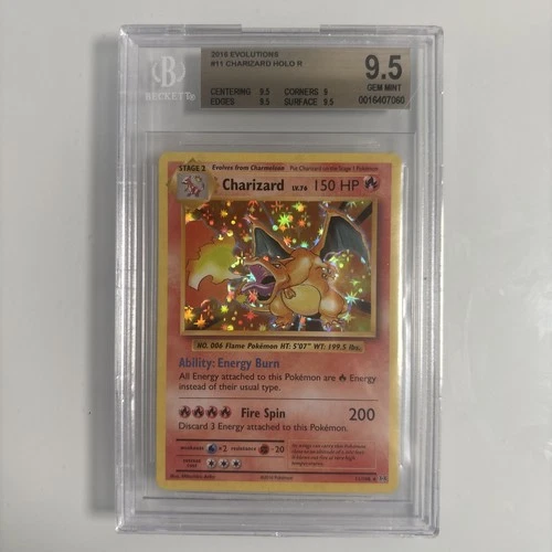 2016 Evolutions Charizard Holo Rare #11 BGS 9.5 True Gem