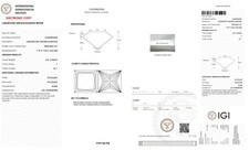 Lab Grown 2.81 Ct PRINCESS Cut IGI Certified CVD Diamond F Color VS1 Clarity