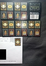 GOOD DEAL - BOOKLET OF 20 WESTERN WEAR FOREVER STAMPS MNH US SCOTT 5615 - 5618