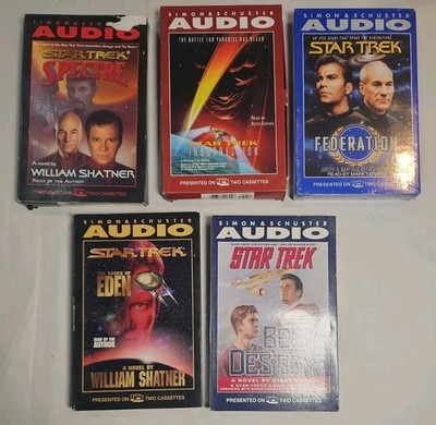 Star Trek Audio Cassette Tape Lot Federation Sealed Shatner Simon Schuster