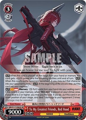 TO MY GREATEST FRIENDS, RED HOOD NIKKE Goddess of Victory NIK/S117-E065S SR 